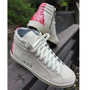 NEW P448 SKATE STYLE F22SKATE M HIGH TOP LEATHER SNEAKERS IN PAS SIZE 41